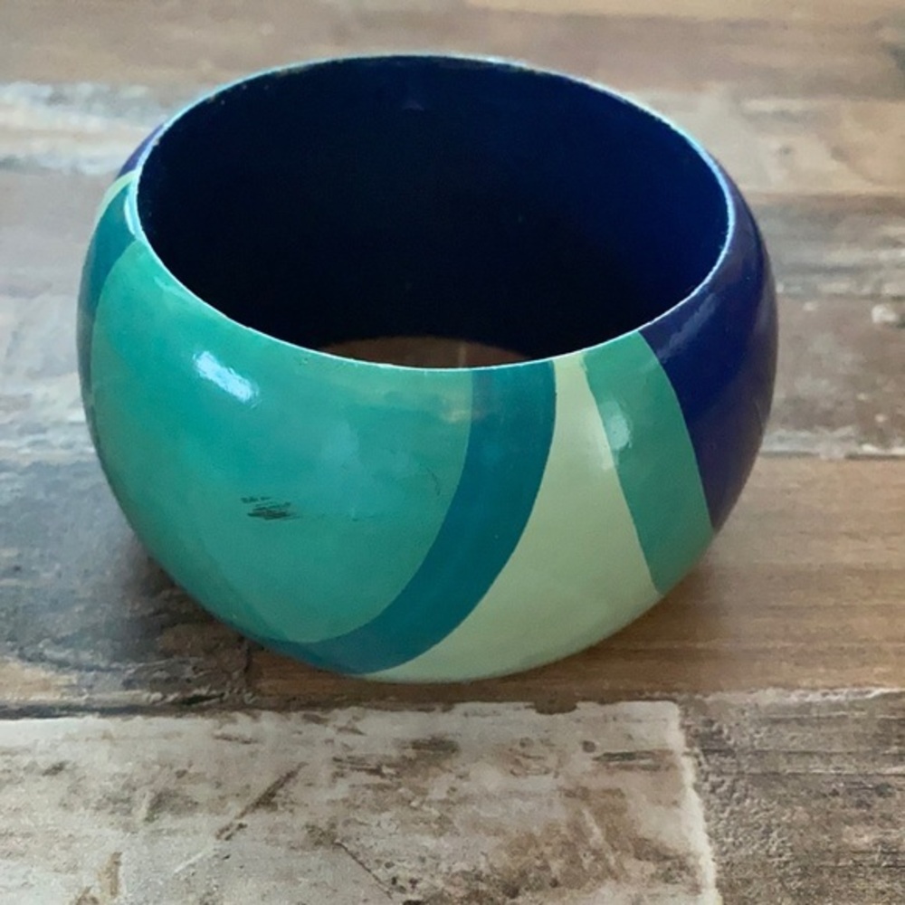 Chunky bracelet blue turquoise color‎